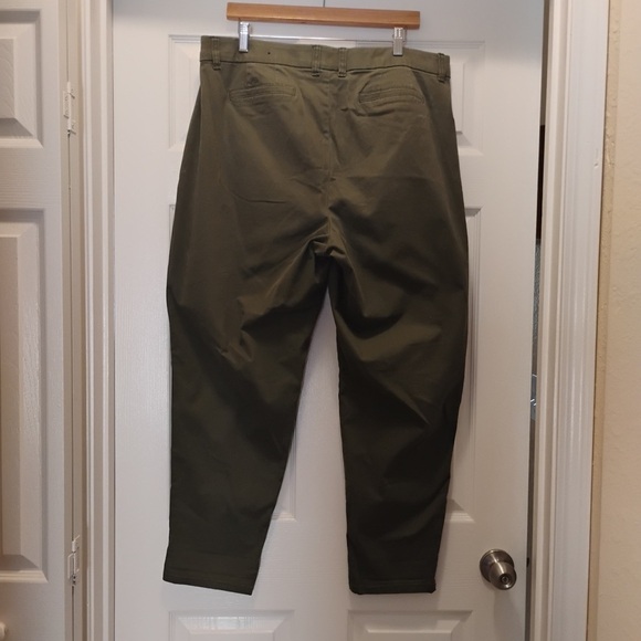 Lane Bryant Olive Green Chino Pants Office Professional Flattering Size 16 - Picture 6 of 7